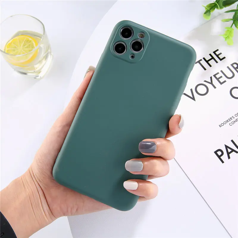 DG Lovebay карамельный цвет чехол для телефона для iPhone 11 11 Pro Max жидкий силиконовый однотонный чехол для iPhone 11 Мягкий ТПУ задняя крышка оболочка - Цвет: DG