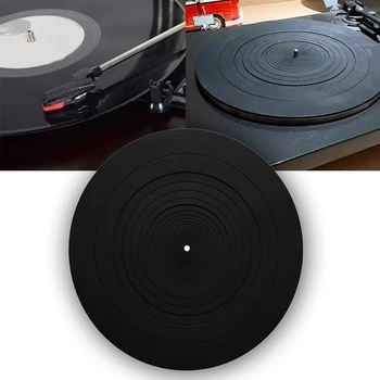 

Record Pad Ultra Thin Anti Static Disc Round Anti-vibration Phonograph Replacement Revolving LP Player Flat Silicone Turntable