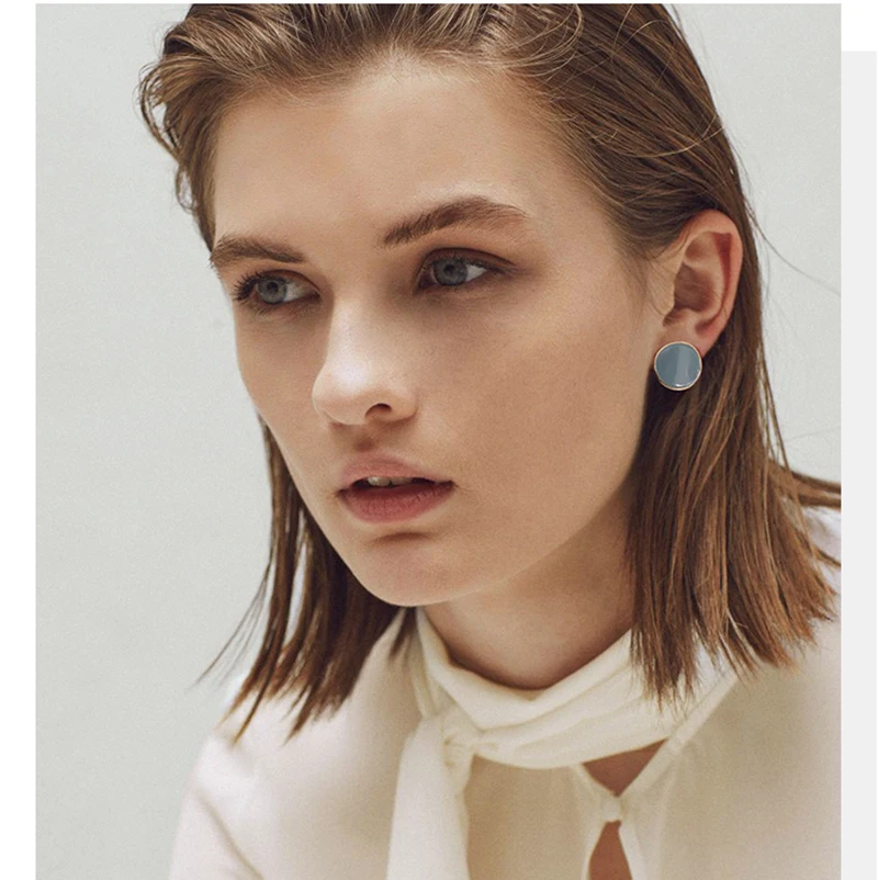 YMYW, изысканные, шикарные, карамельные цвета, эмалированные серьги-гвоздики, очаровательные, медные, 16 k позолоченные серьги для женщин, Bijoux En Argent 925