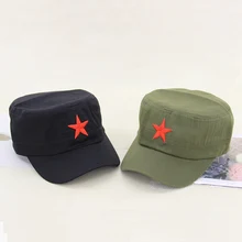 Пятиконечная звезда вышитый военный шляпы черная гладкая шляпа камуфляжная армейская бейсболка уличная однотонная хлопковая