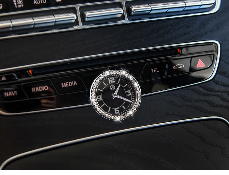 Центральная консоль часы рамка для Mercedes Benz W205 W213 E C CLS S класс C200L E200L E300L АЛМАЗНОЕ КОЛЬЦО отделка стиль наклейка