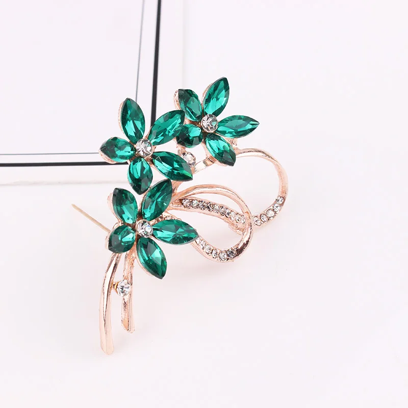 Женская Брошь из цинкового сплава с кристаллами|Броши| |