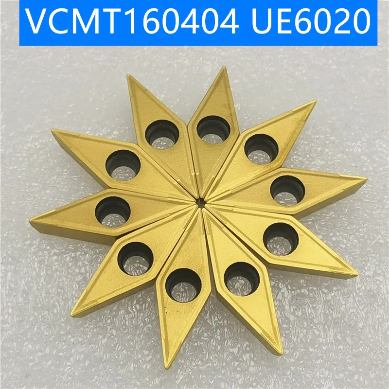 10 шт. VCMT160404 VCMT160408 UE6020 VP15TF инструменты для расточка карбида вставки токарный станок резак инструмент VCMT 160404 VCMT 160408