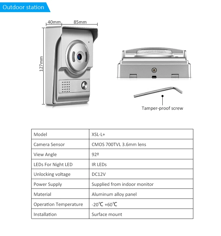 APP remote control smart video doorbell wifi video door phone intercom system