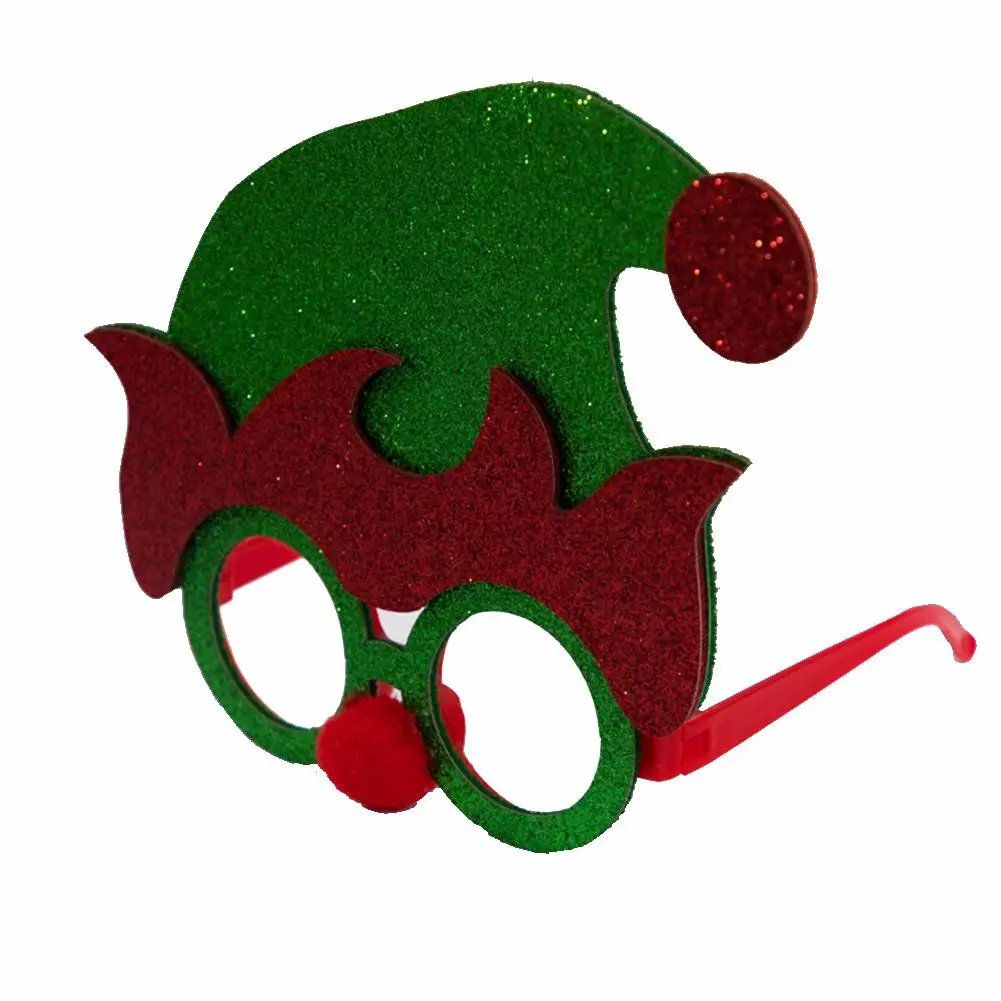 Santa для демонстрации очков и головных уборов 4 шт./компл. украшение для рождественской вечеринки для взрослых Детская Вечеринка Рождественское украшение стразами очки праздничное платье на шнуровке
