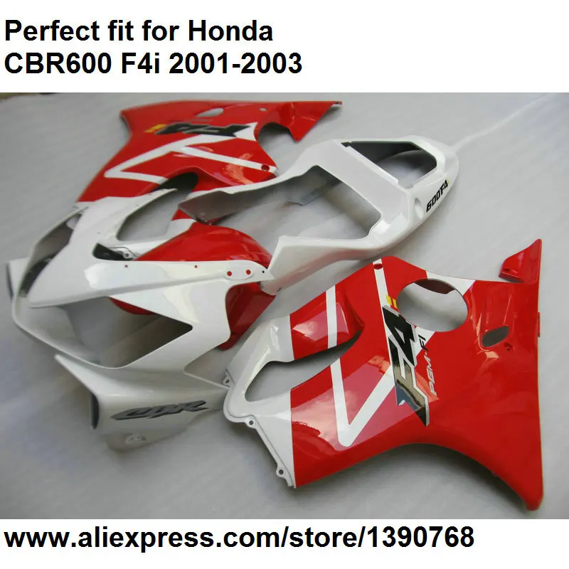 Литье под давлением обтекатель для Honda CBR 600 F4i 2001 2002 2003 красные, белые обтекатели комплект CBR600F4i 01 02 03 BA71