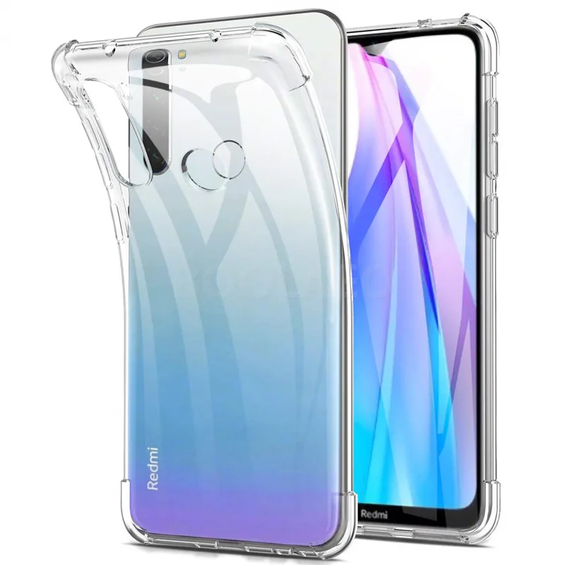 Противоударные чехлы с кристаллами для Xiaomi Redmi NOTE 8T чехол телефона прозрачный