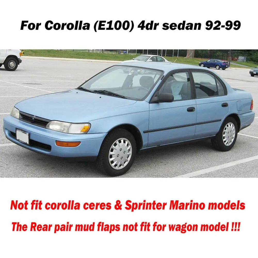 4X Автомобильные Брызговики для Toyota Corolla Sedan 1993-1998 E100 AE100 AE102 101 брызговик