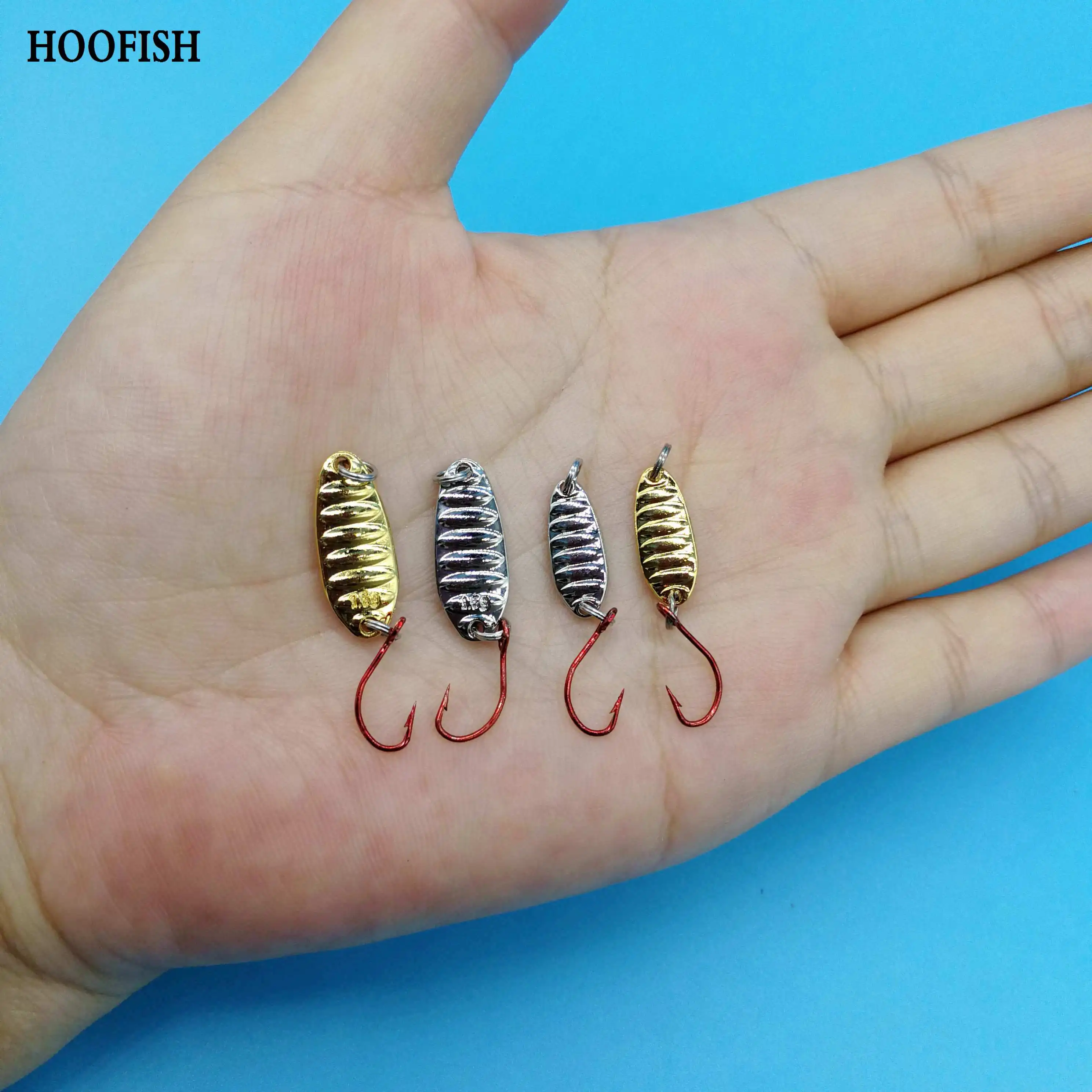 HOOFISH 5 шт./лот мини ложка приманка 0 7 г/1 г воблер Спиннер искусственная с одним крючком вибрационная