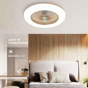 

Modern LED Ceiling Light 36W LED Ceiling Fan Light Adjustable Wind Speed Dimmable with Remote Control for Bedroom Living Room