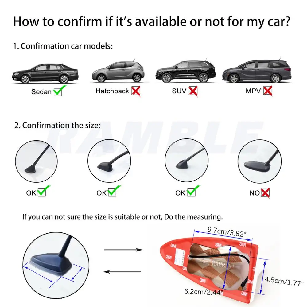 "Только для автомобилей седан" плавник акулы крыша антенна Крышка для Volkswagen/hyundai/Honda/Chevrolet и многое другое