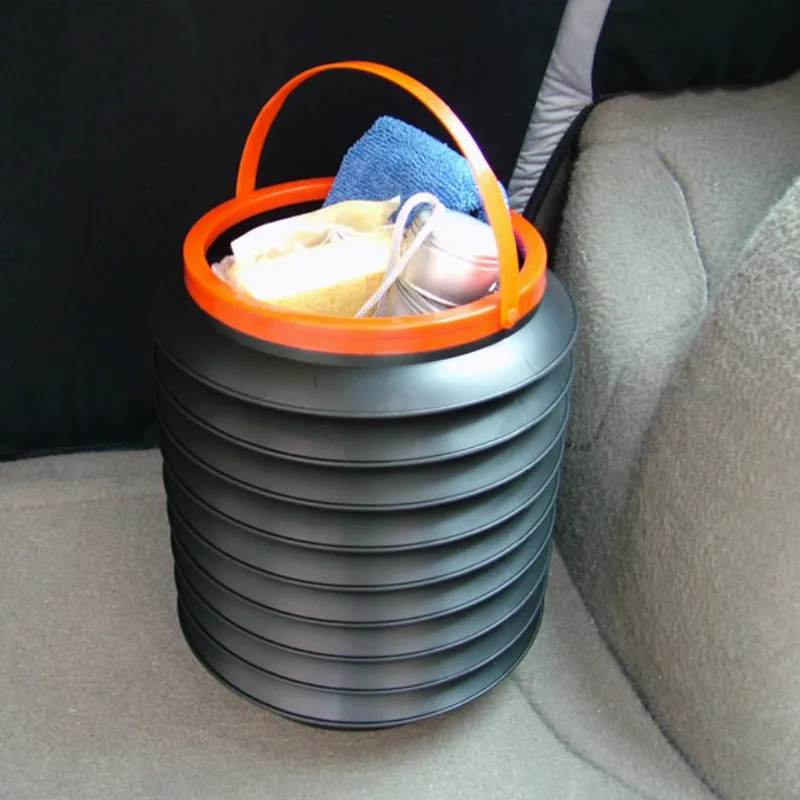 

Fashion 4L car folding collapsible bucket multi-purpose fishing bucket high quality container storage box hanging WF6141621