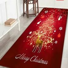WUJIE 3D печать Нескользящие рождественские коврики для гостиной с рисунком Санта Клауса и лося мягкий коврик для пола домашний декор кухонный коврик