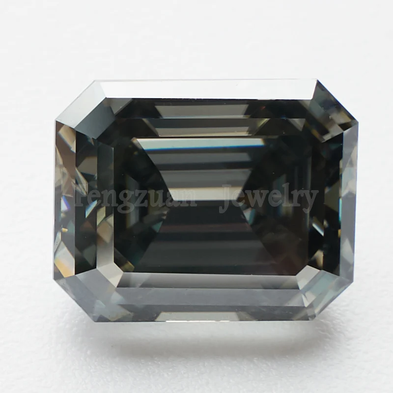 

6x8mm 2ct Emerald Cut Gray Color Moissanites Stone Wholesale Loose Moissanite Diamonds Gemstone for Weeding Jewelry