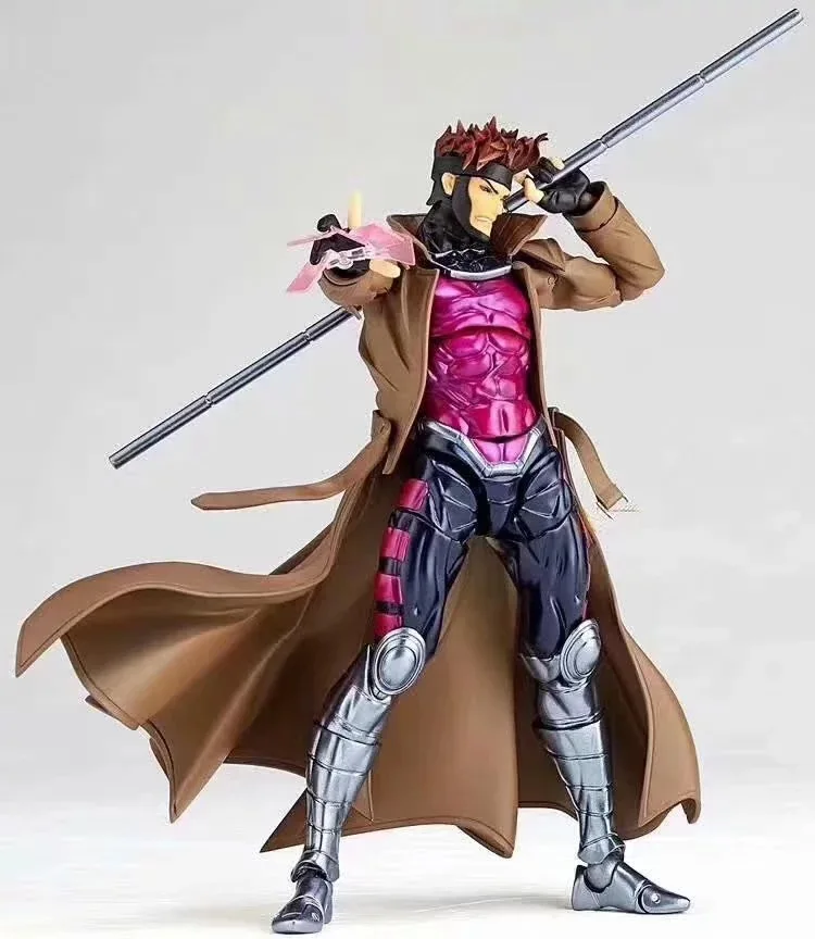 X-men гамбит ПВХ фигурка Revoltech Remy Etienne Lebeau аниме Коллекционная модель игрушки