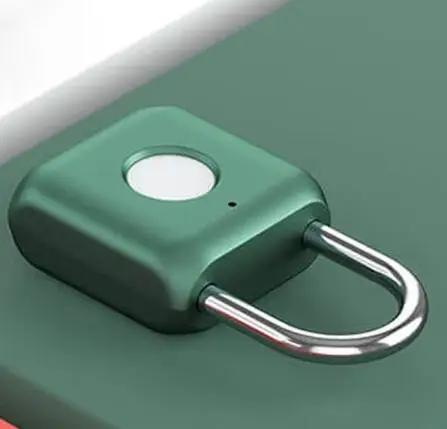 Xiaomi USB Перезаряжаемый умный без ключа Электронный замок с отпечатком пальца домашняя Противоугонная безопасность безопасности замок двери багаж чехол замок - Цвет: Зеленый