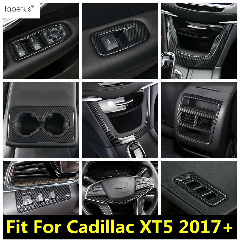 

For Cadillac XT5 2017 - 2022 Shift Gear Panel / Window Lift / Water Cup / Head Light / Rear Box Air Vent Cover Trim Accessories