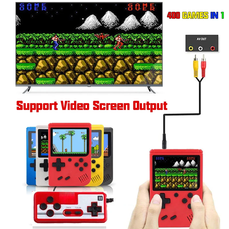Heißer Retro FC 400 in 1 Video Spiel Konsole Spiele GameBoy Pocketgo Consola Retro Spiel Mini Handheld Spieler 8 Bit klassische Gamepad