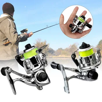BIG SALE ❤️ Pocket Mini 100 Spinning Reel Fishing Tackle Small Spinning Reel 4.3:1 Metal Wheel Pesca Small Reel - discount item 36% OFF Sports & Entertainment