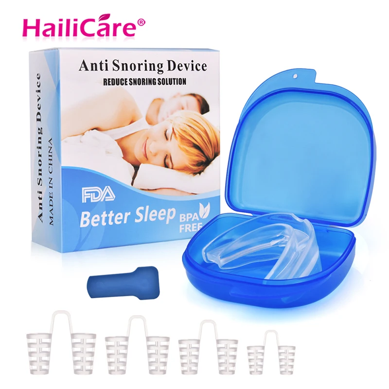 

Anti Snoring Nasal Dilators Mouth Guard Mouthpiece Anti-Snore Solutions Set Sleep Care Tools for Men Women Better Sleep