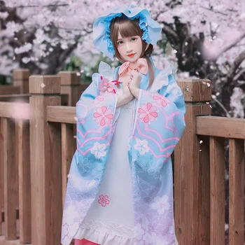 

Anime Cos Card Captor Sakura Marine Princess Sakura Sweet Lolita Dress Gradient Color Women Cosplay Costume Dress Free Shipping