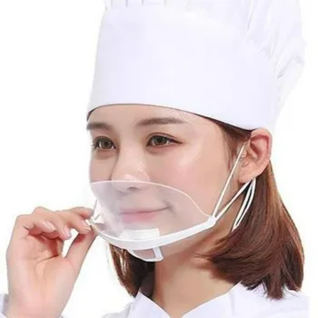 

10pcs Transparent Plastic Face Mask Mouth Visor Transparent Plastic Face Mask Anti-fog Kitchen Protective Visor Face Children