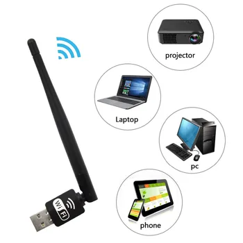 

VONETS USB WiFi Receiver Adapter 150Mbps Lan Wireless Network Card with Antenna for XP Vista Windows 7 Linux MAC OS X Computer