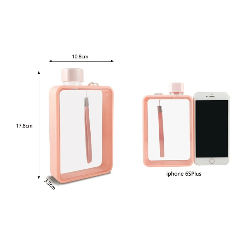 Бутылка для питья A5 плоская чашка воды индивидуальная бутылка Корейская