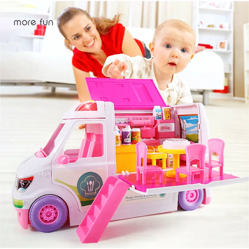  Children Baby Bus Food Trucks Ambulance Kitchen Set Model Kitchenware Doctor Set GIRL'S And BOY'S P - 4000267374911