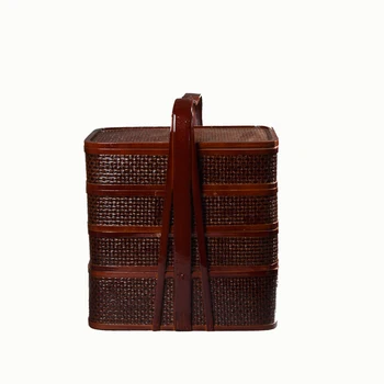 

Bamboo basket bamboo wedding shopping Hotel delivery hand-woven fruit picnic storage household baske