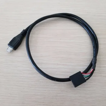 

10pcs/lot Micro USB to Motherboard 5Pin 2.54 Dupont Adapter Baffle Data Exrension Power Cable 50cm