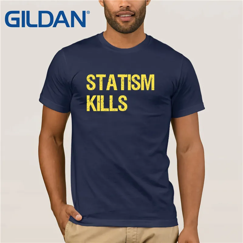 Statism убивает Answer: Политическая футболка классная | Мужская одежда