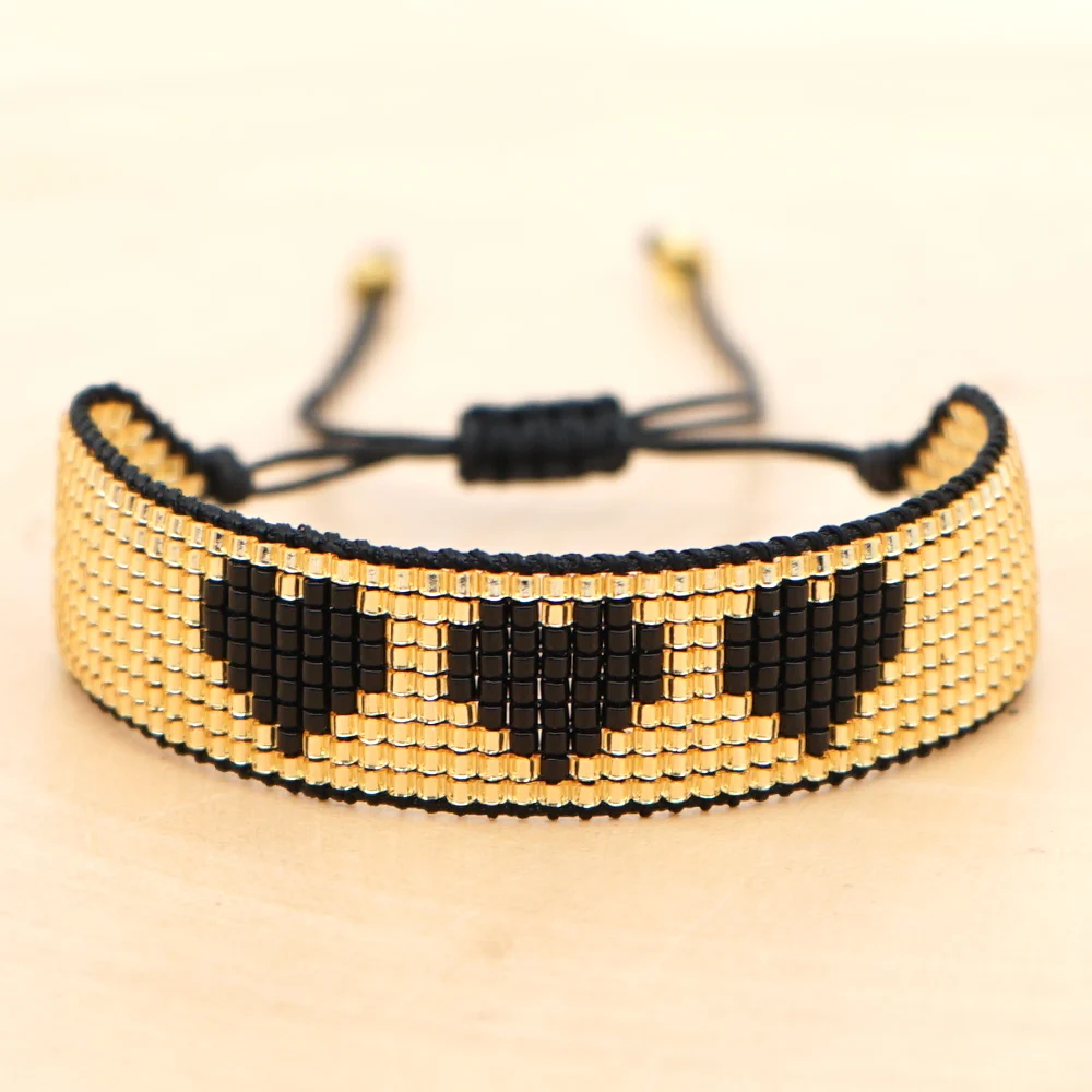 Go2boho золотой браслет для женщин MIYUKI сердце Pulseras Mujer Moda Instagram diy Браслеты Изготовление ювелирных аксессуаров подарок для пар - Окраска металла: MI-B190596A