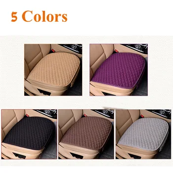 

Linen Fabric Car Seat Cover Four Seasons Front Rear Flax Cushion Breathable Protector Mat Pad Auto accessories Universal Size