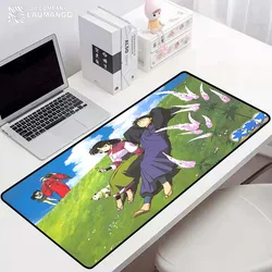 Tapete de computador inuyasha gaming teclado almofada do mouse acessórios para gamer mausepad mousepad empresa tapete anime portátil mause almofadas xl