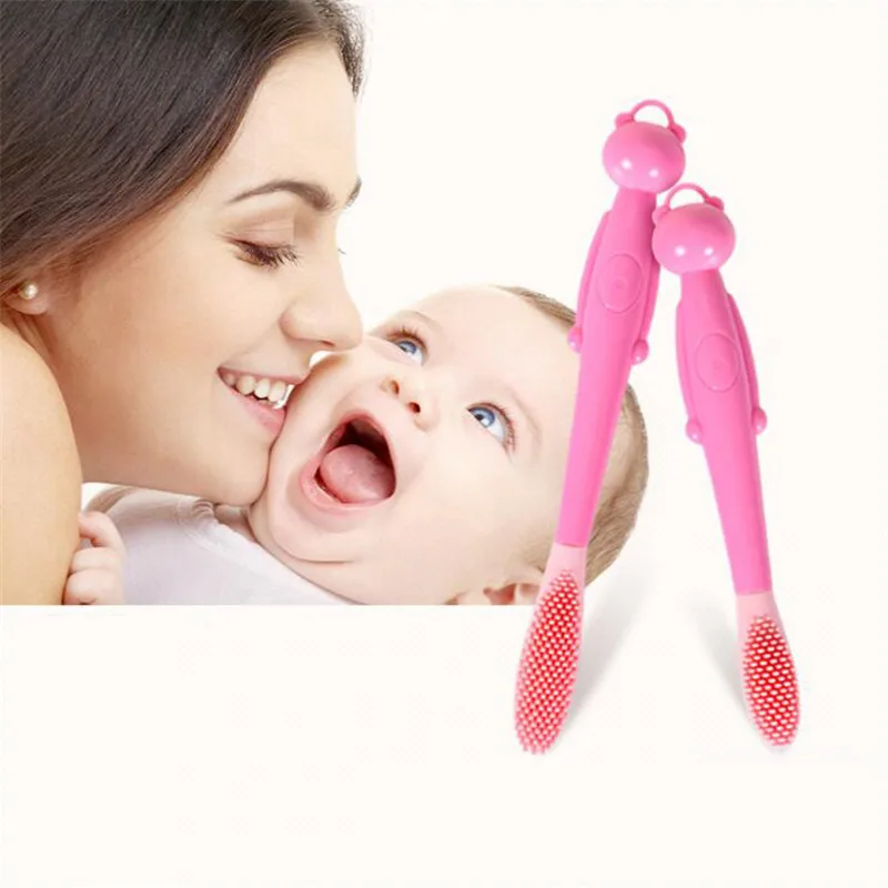 

Professional Advanced Silicone Gel Toothbrush Ultra Soft Teeth Tooth Brush Teether Tongue Clean For Children Kids