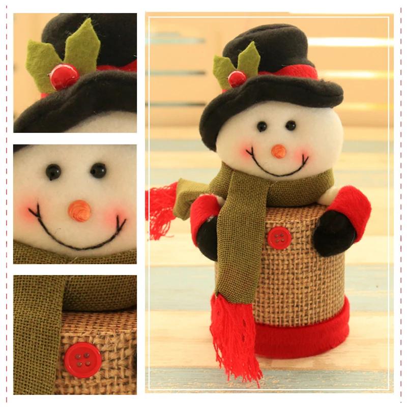 Рождественские мешки, коробки для конфет, для праздничной вечеринки, подарок для детей, рождественский стиль, Санта-Клаус, снеговик, лось, праздничные украшения, 15x8 см
