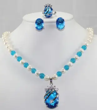 

party! Wholesale Women's 8mm green Natural jade mixed red coral Necklace earring ring(7/8/9) jewelry set