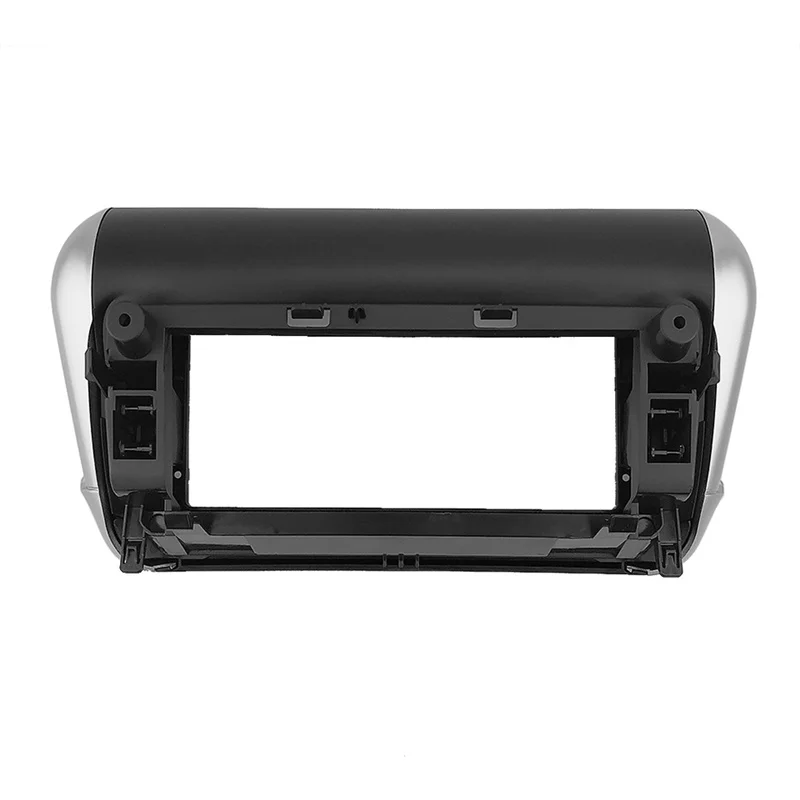 Car Radio Housing Car Radio ABS Plastic Fascia Panel Frame Fit for Peugeot 2008 2015~ Installation 2 Din 10.1 Inch DVD GPS MP5 Dash Mount Kits