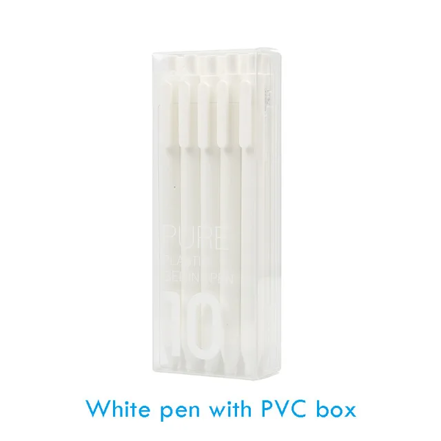 10 White Pen 10 шт./упак. Xiaomi KACO Ручка гелевая ручка 0,5 мм вместимость гладкая чернила прочная подставка Винтаж Цвет Макарон для студентов - Цвет: 10 White Pen