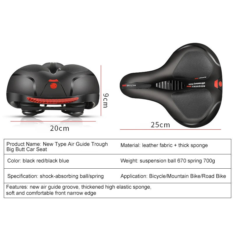 Coussin de siège de vélo en gel ZENO | Selle de Benin