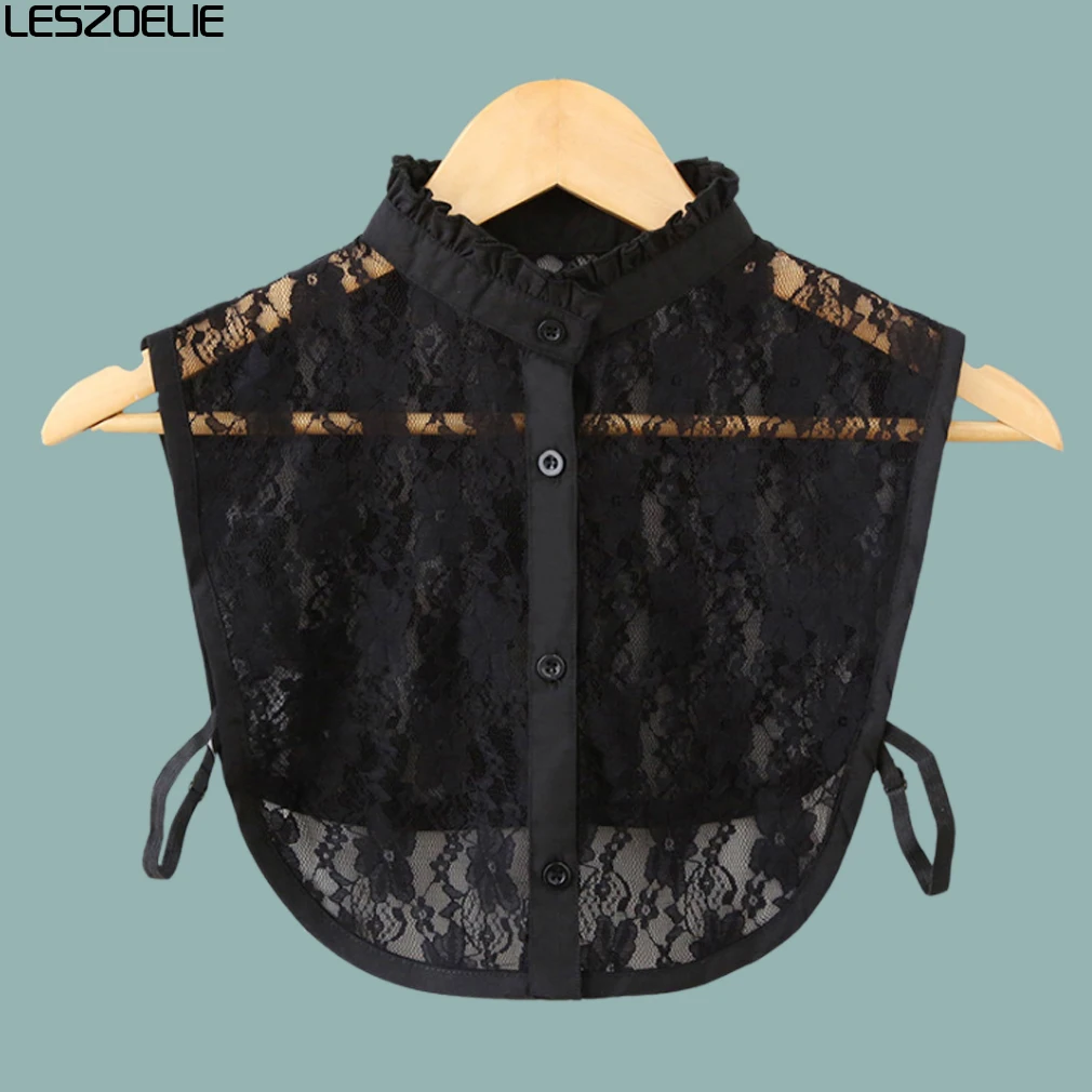 

Chiffon Fake Collar For Women 2019 Soft Neckwear DIY Accessories Girls Solid White Detachable Collar Lady Detachable Collars