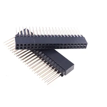 

5pcs 2.54 mm 2x20 P 40 Pin Female Pin Header Square Pins 12.2 mm industrial controlling computer mainboard connector PC/104