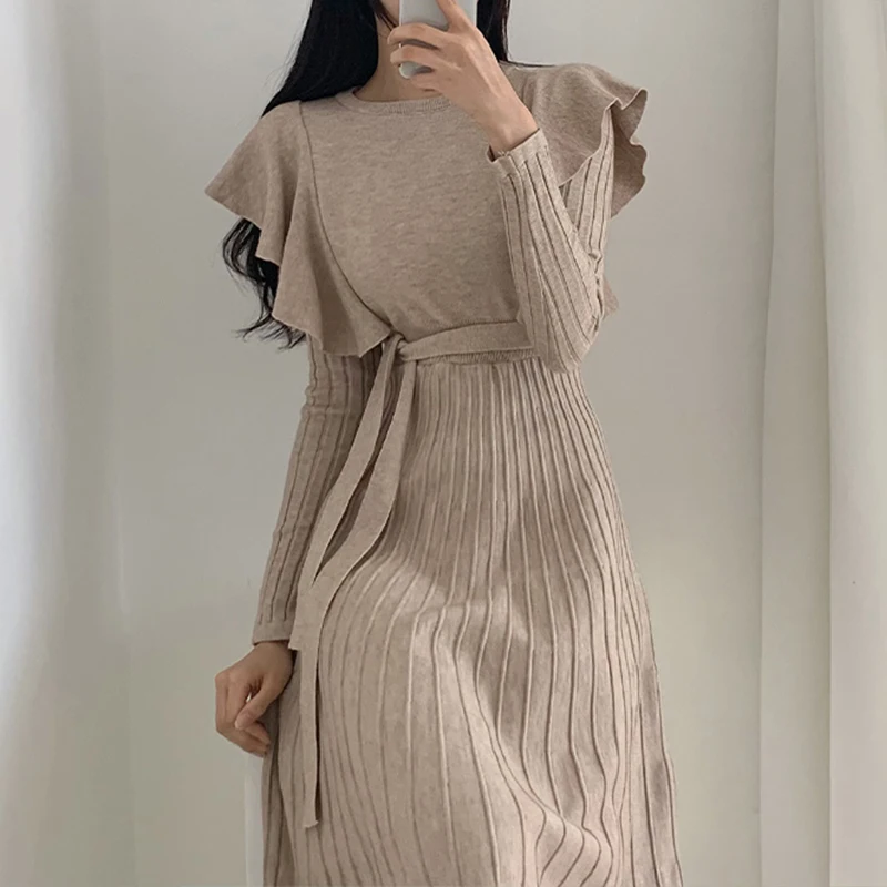 Women's sweater midi dresses Clearance