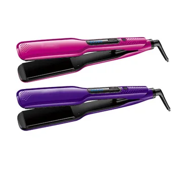 

Ceramic Flat Iron 2 In 1 Straightener and Curling Iron for All Hair Types with Rotating Adjustable Temperature Salon High Heat