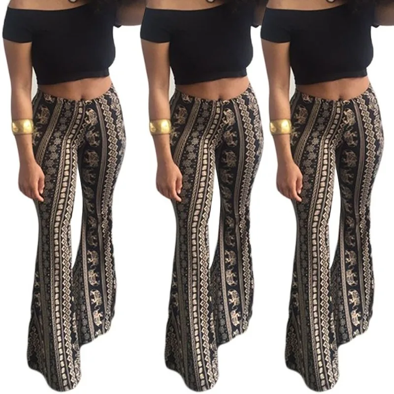 

Hot style pants 2020 new women's pants boho style micro bell bottoms leggings women sweatpants women clothing black pants