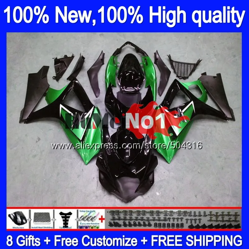 Корпус для SUZUKI GSX R1000 GSXR-1000 GSXR 1000 CC 2007 2008 22MC. 104 K7 1000CC GSX-R1000 07-08 GSXR1000 07 08 цвета: зеленый, черный обтекатель