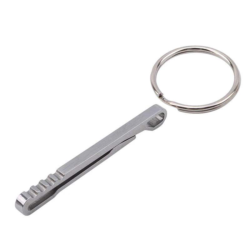 Outdoor EDC Multifunctional Tool Wallet Stainless Steel Keychain Key Ring Clasp Carabiner Money Clip Camping Accessories key chain clip car adhesive tape keychain tool multi function tool keychain carabiner