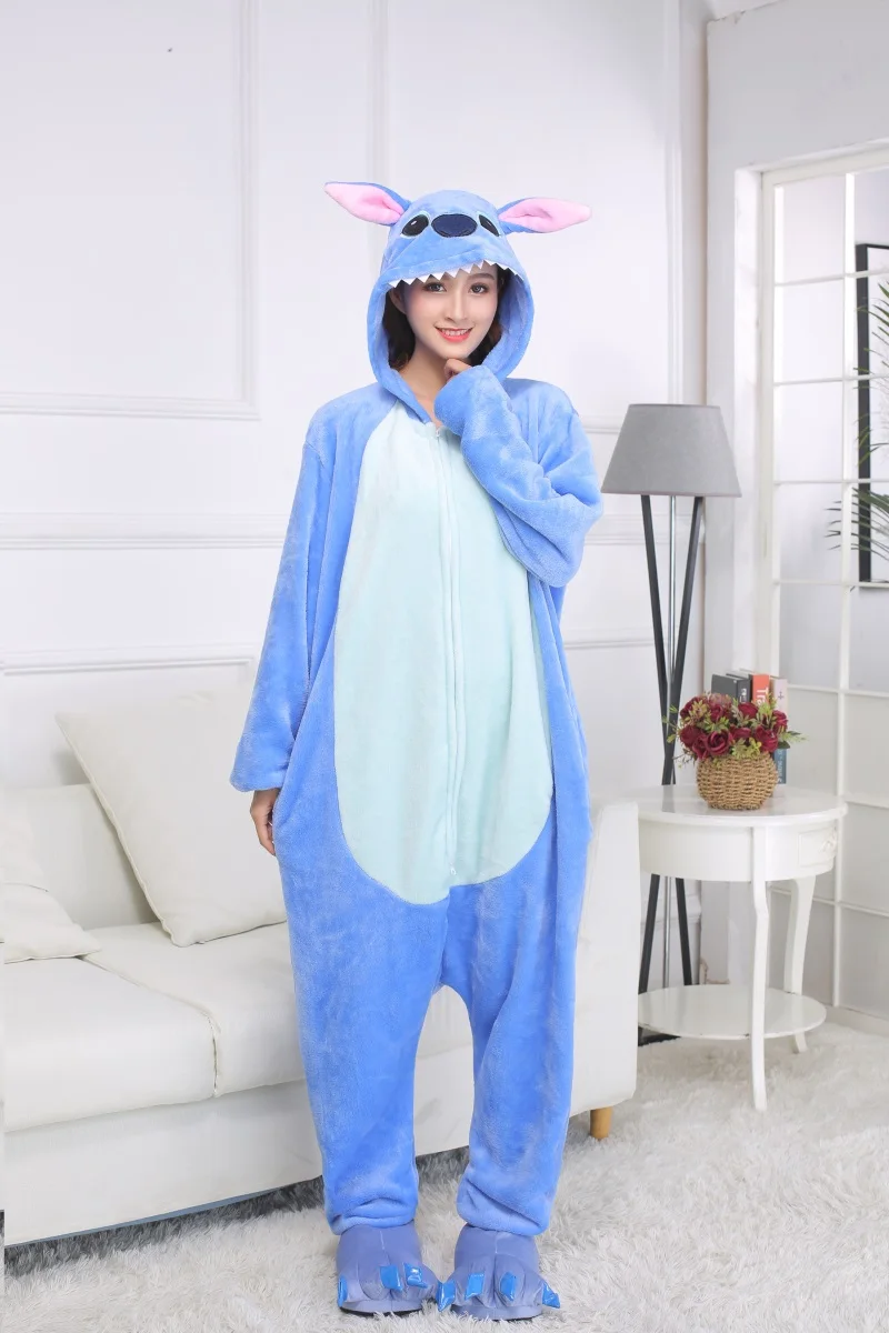 Cartoon Kigurumis With Slippers Women Girl Cute Onesie Zipper Sleepwear  Pig Pajama Christmas Festival Animal Suit