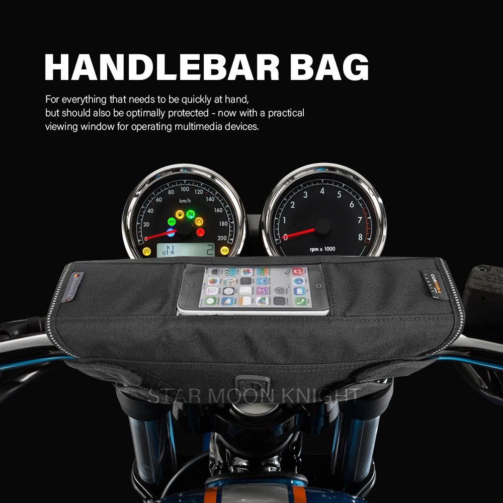 Accessori Moto Borsa Impermeabile Custodia Manubrio Borsa Da Viaggio Borsa Per Moto Guzzi V100 Mandello V9 Roamer V7 Iii Stone